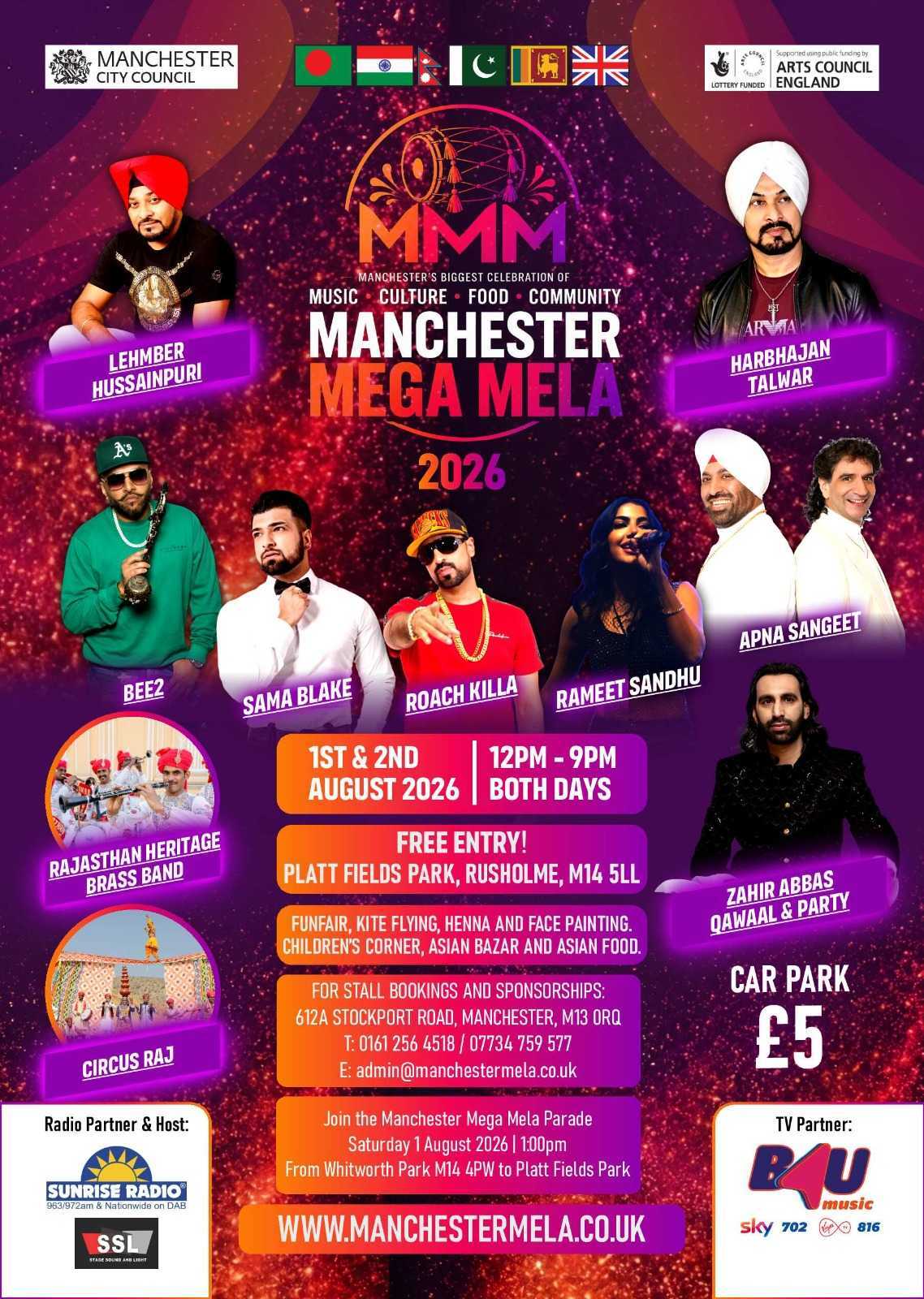 Manchester Mega Mela 2026 Poster