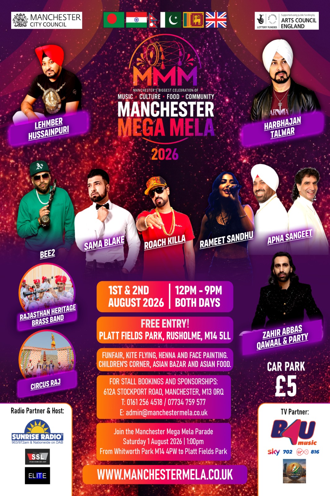 Manchester Mega Mela 2026 Poster